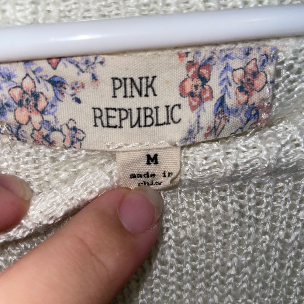 Pink Republic Cream Sweater, size M